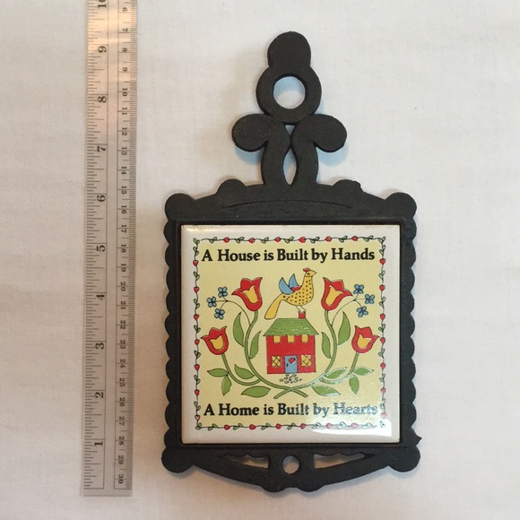 Vintage Seven Star Cast Iron Tile Trivet - Picture 3 of 3